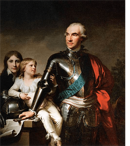 Станислав Потоцкий с сыновьями. Портрет из собрания Лувра в Париже.